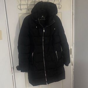 Northside Women's Black Hooded Puffer Jacket
